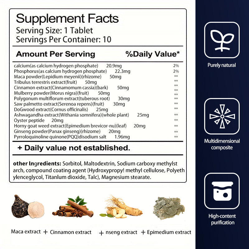 Cunkore Maca Complex Dietary Supplement – 10 Tablets